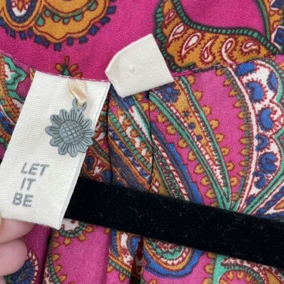 Let It Be Womens Paisley Print Henley Sleeveless Tank Top Multi-Color Size Large - Picture 3 of 11